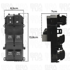 Interruptor Do Vidro Elétrico Motorista (Honda Civic 12/15) - Image 6