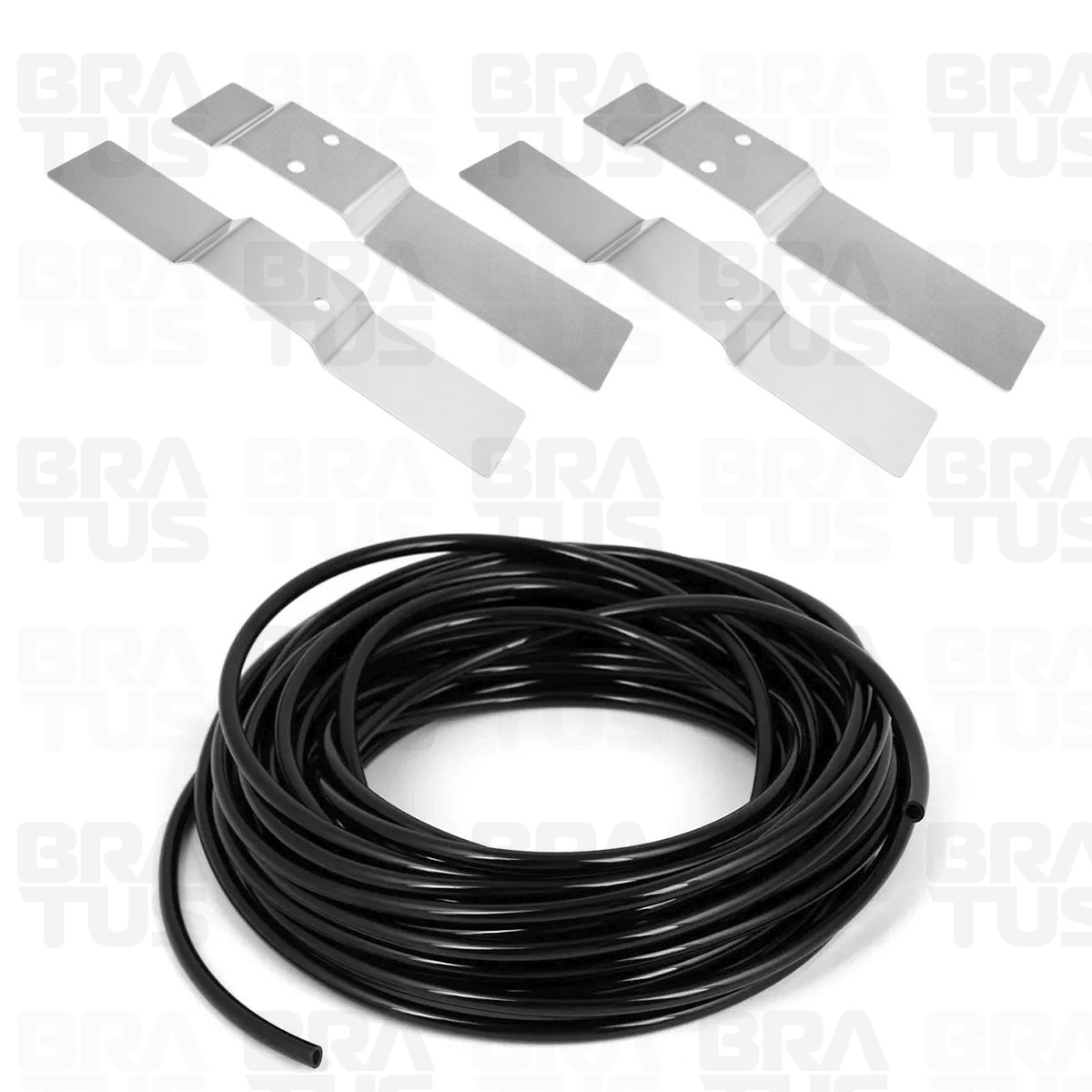 Par Suportes de Corneta para Buzinas (100cm) + 10m de Mangueira - Image 1