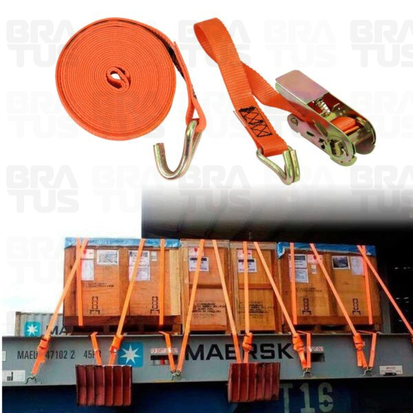 Conjunto Catraca Com Cinta (4,6 Metros, 800kg, Laranja)