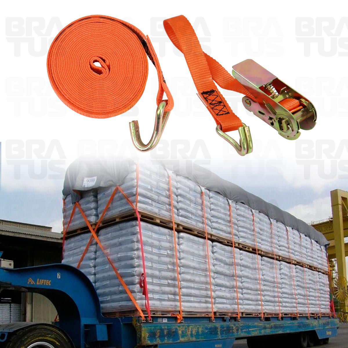 Conjunto Catraca Com Cinta (4,6 Metros, 800kg, Laranja) - Image 7