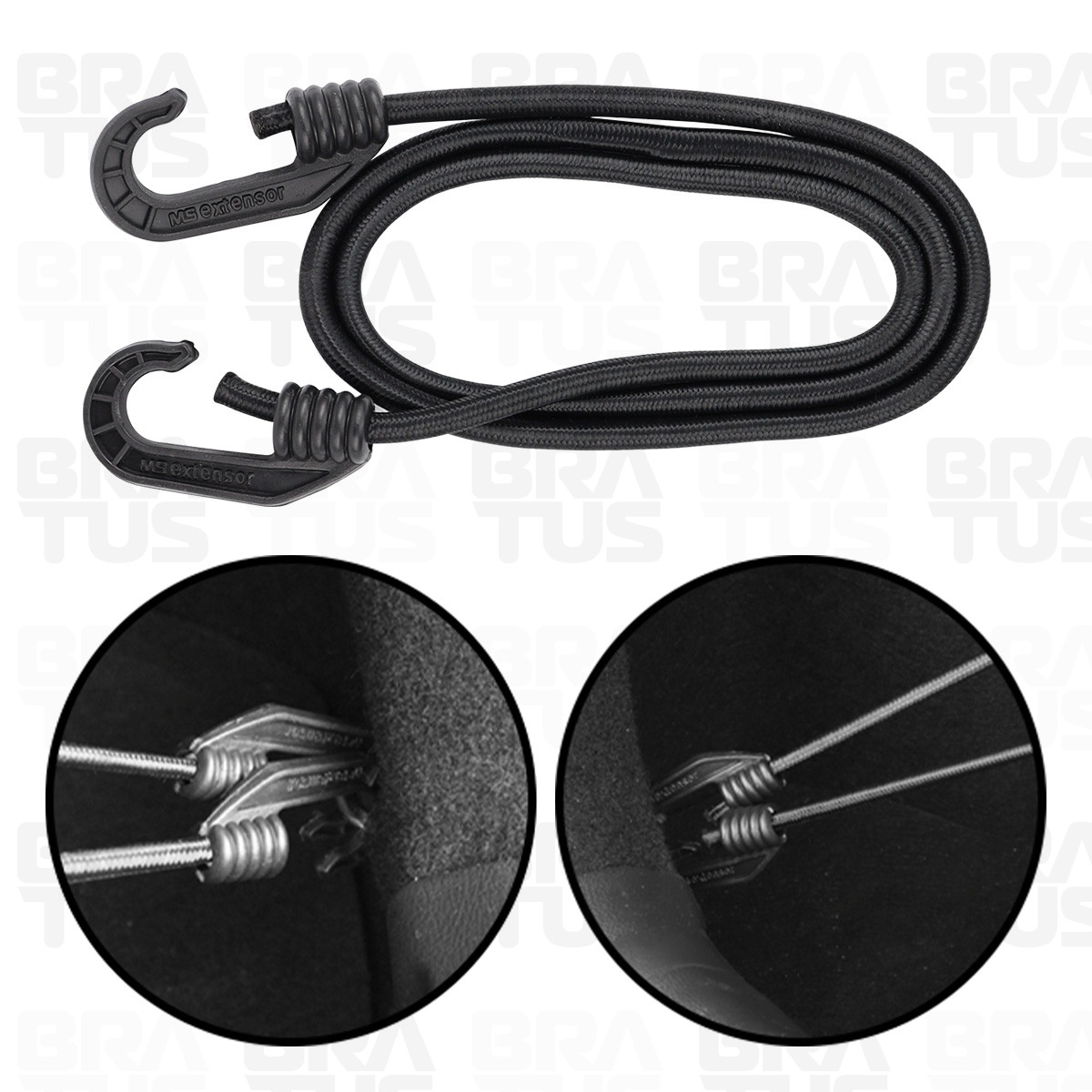 Extensor Elástico Gancho Plástico - Preto (100cm) - Image 3