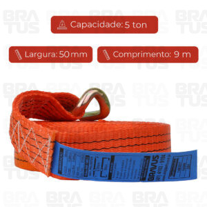 Cinta 9 Metros Gancho Garra (5 Toneladas) - Image 6