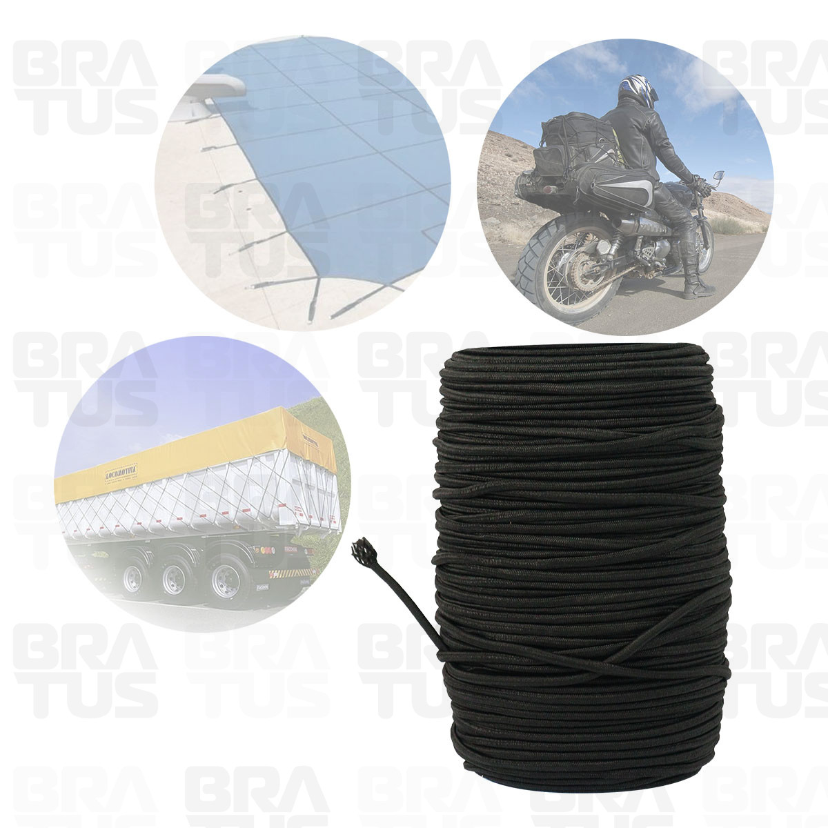 Extensor Elástico Rolo 50 Metros (Preto) - Image 5