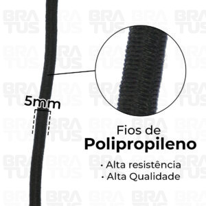 Extensor Elástico Rolo 50 Metros (Preto) - Image 8