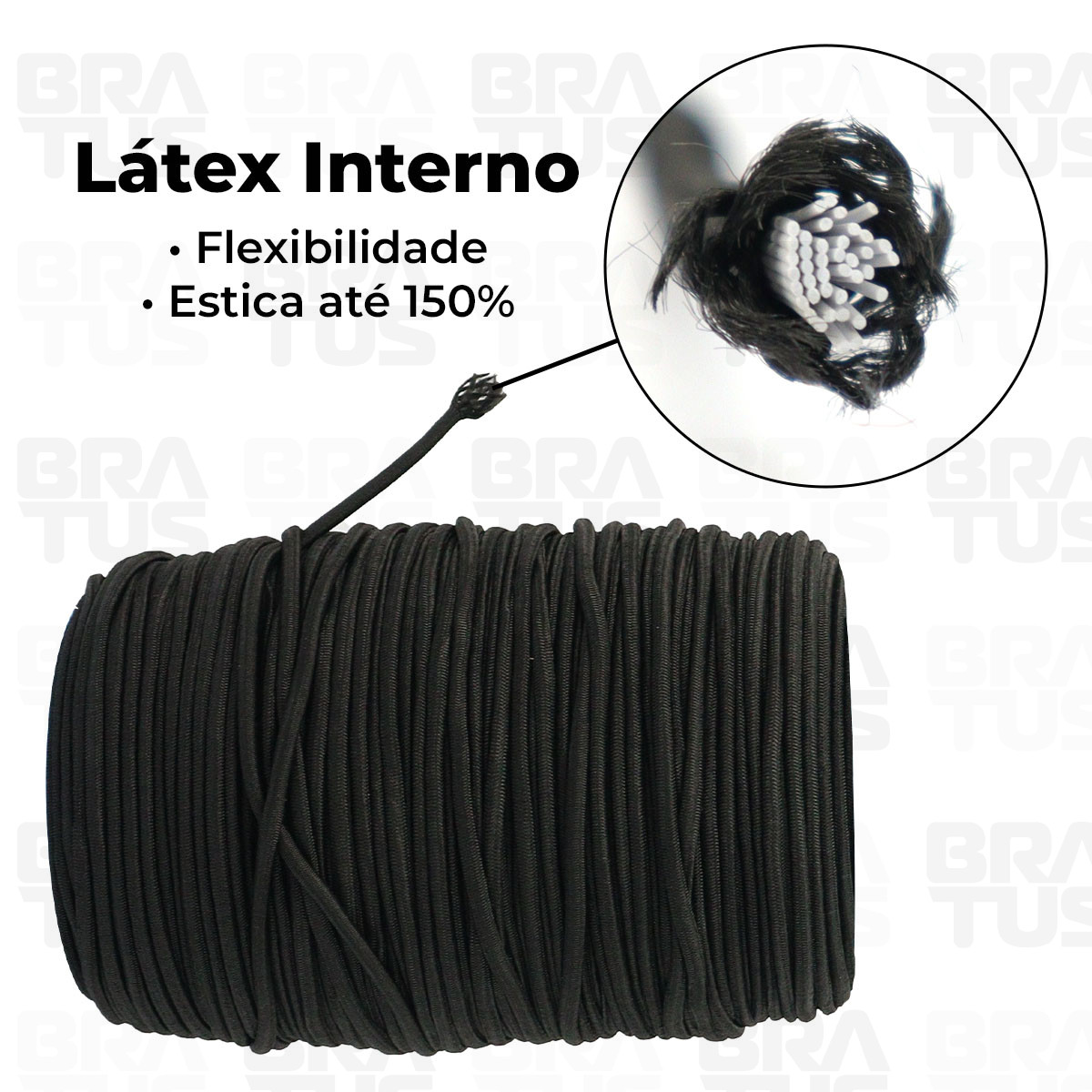 Extensor Elástico Rolo 50 Metros (Preto) - Image 9